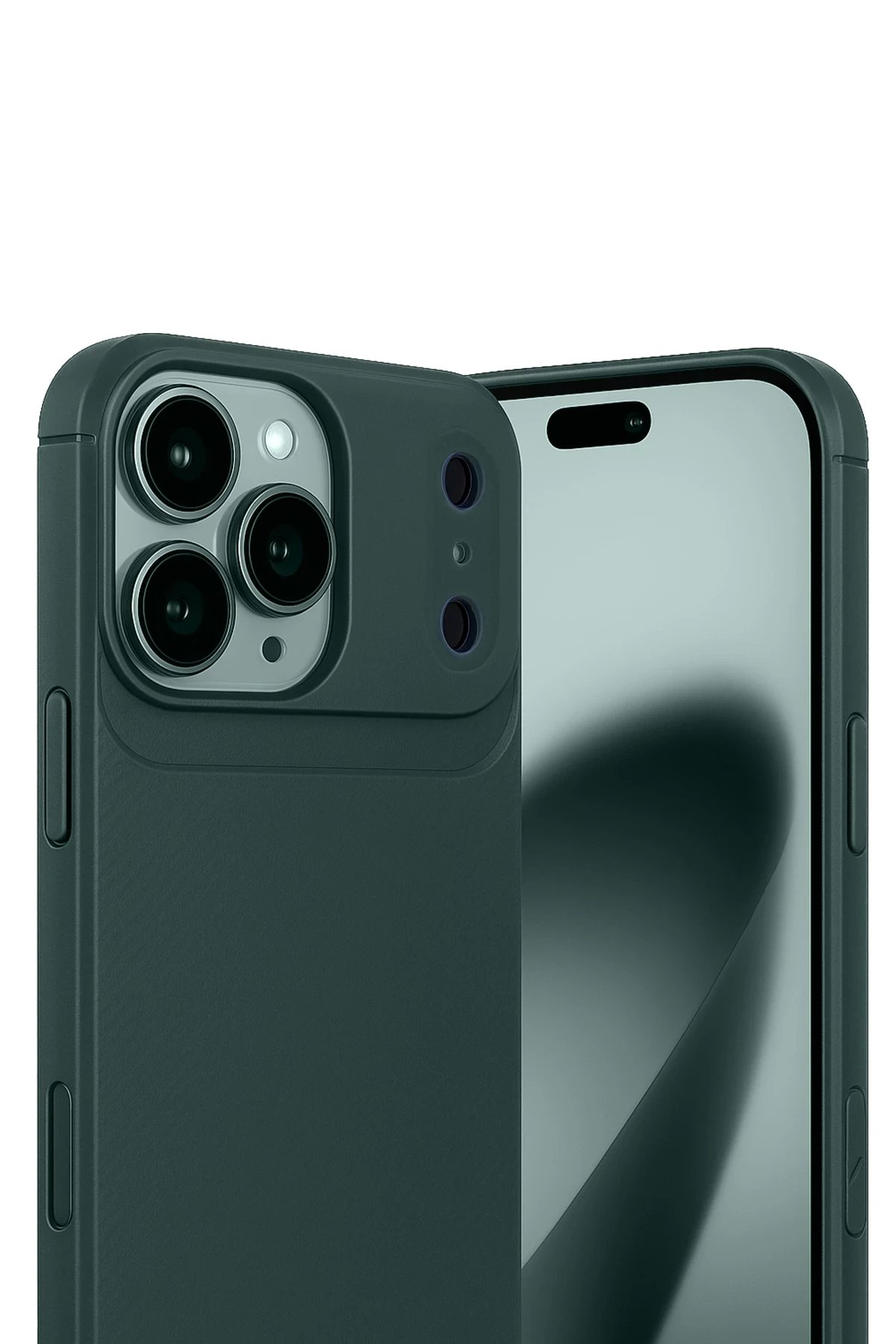 Apple iPhone 17 Pro Auto Focus Karbon Kapak - Koyu Yeşil-(5796)