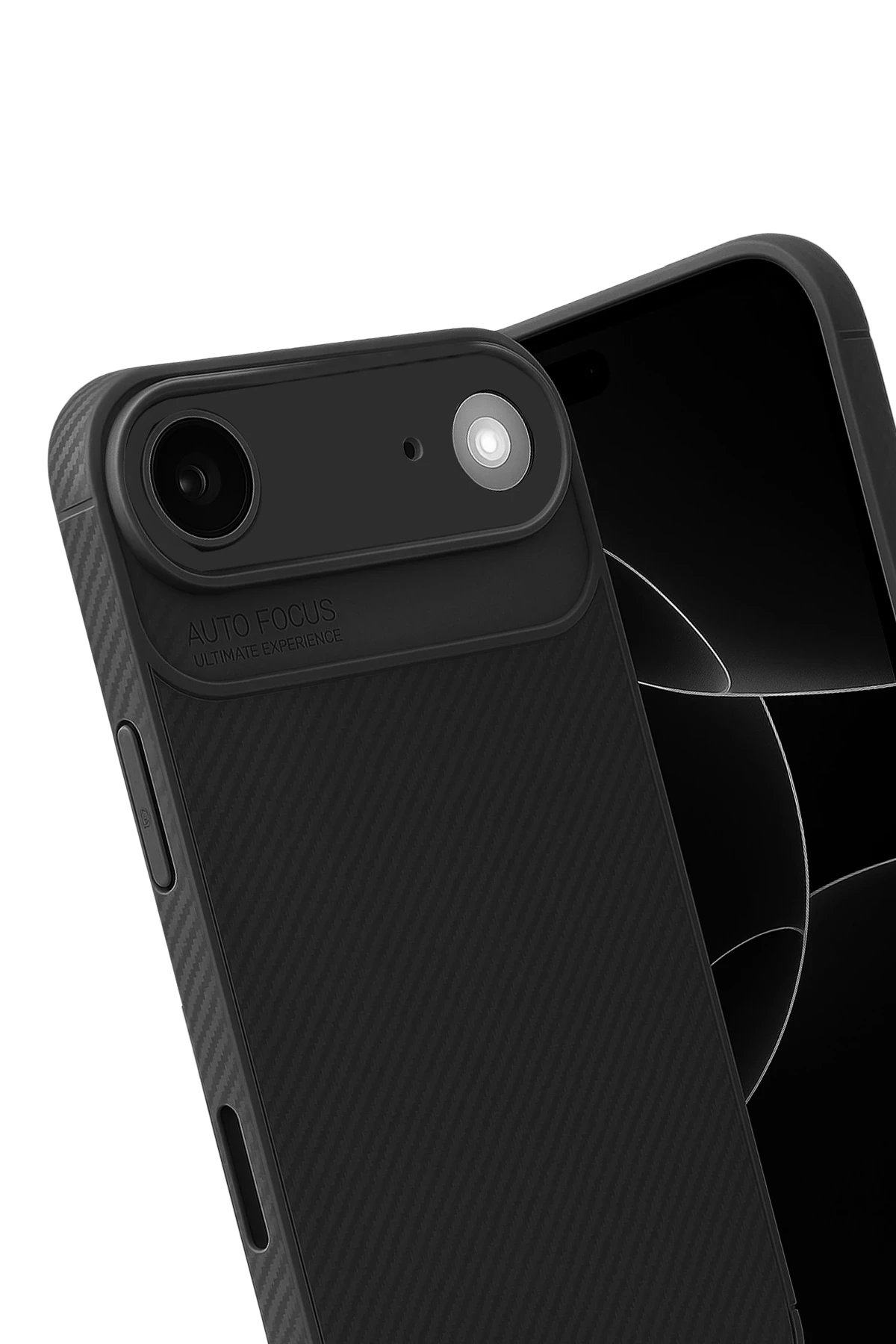 Apple iPhone 17 Air Auto Focus Karbon Kapak - Siyah-(5796) - Görsel 2