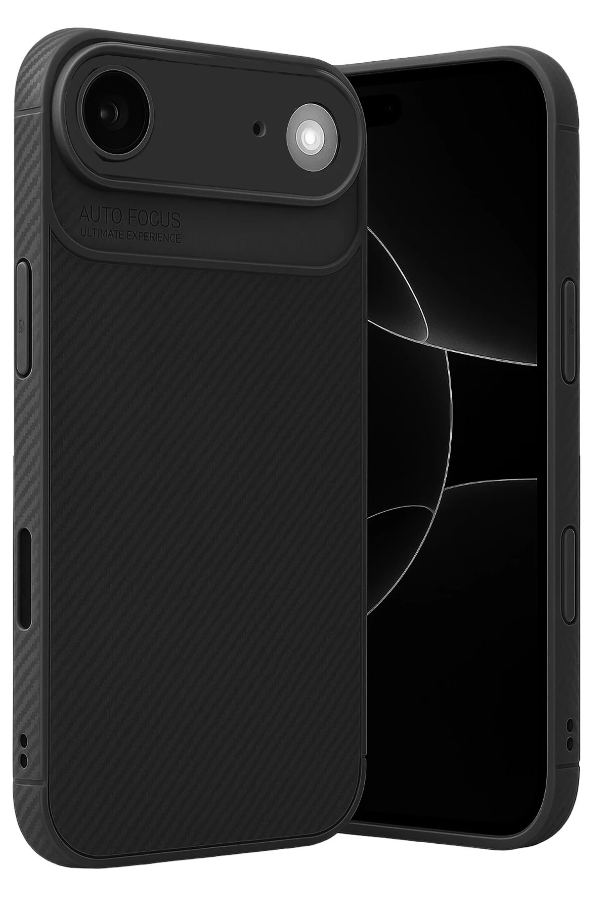 Apple iPhone 17 Air Auto Focus Karbon Kapak - Siyah-(5796) - Görsel 3