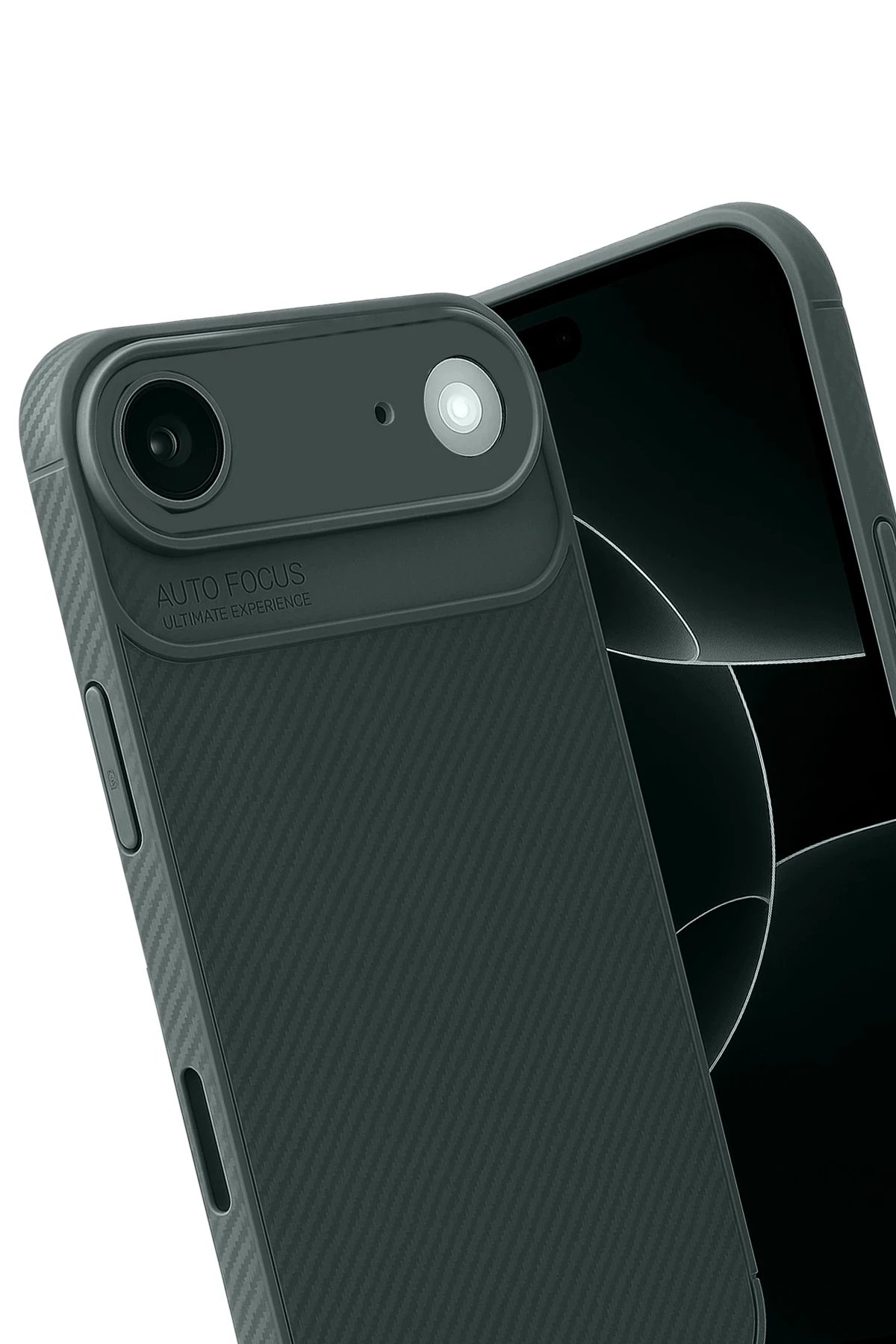 Apple iPhone 17 Air Auto Focus Karbon Kapak - Koyu Yeşil-(5796) - Görsel 2