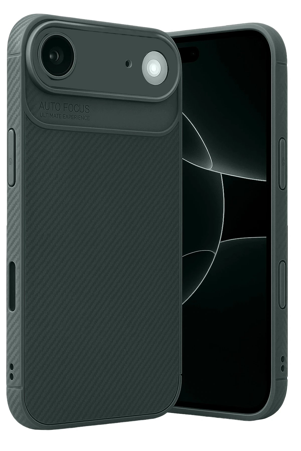 Apple iPhone 17 Air Auto Focus Karbon Kapak - Koyu Yeşil-(5796) - Görsel 3