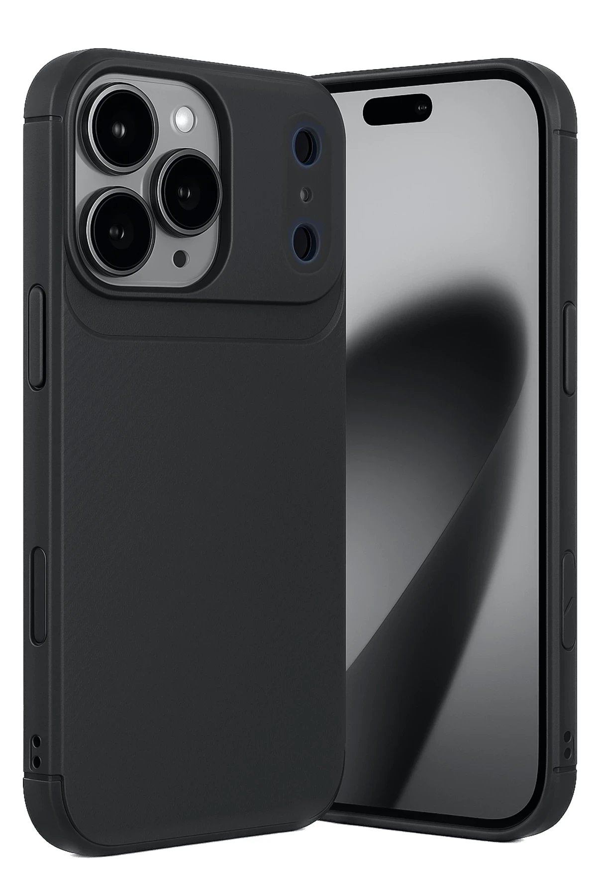 Apple iPhone 17 Pro Max Auto Focus Karbon Kapak - Siyah-(5796) - Görsel 3