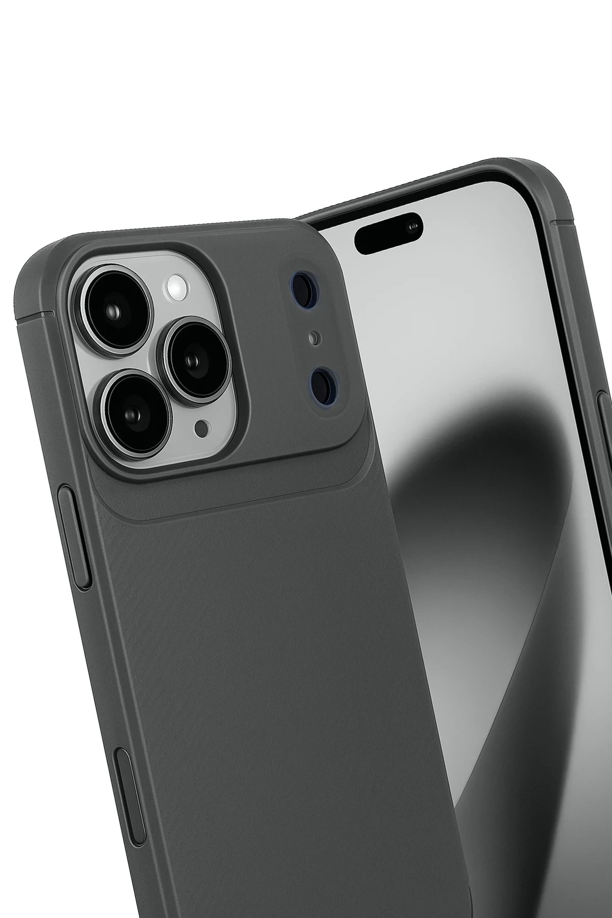 Apple iPhone 17 Pro Max Auto Focus Karbon Kapak - Gri-(5796) - Görsel 2