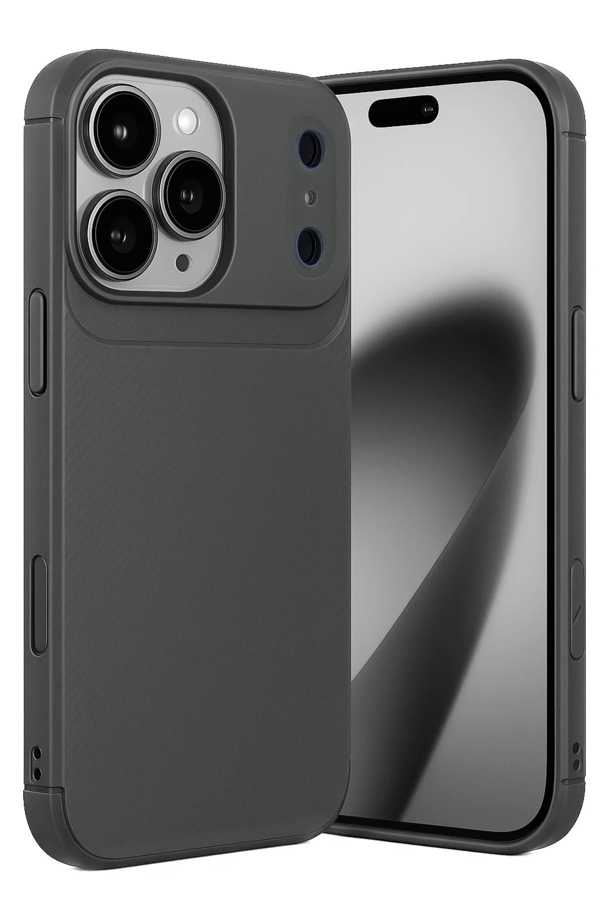 Apple iPhone 17 Pro Max Auto Focus Karbon Kapak - Gri-(5796) - Görsel 3