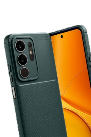 Vivo Y29 4G Auto Focus Karbon Kapak - Koyu Yeşil-(5796)