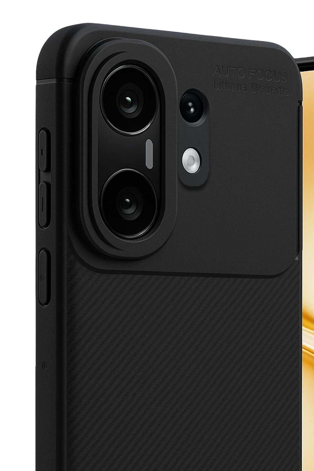 Vivo X200 FE Auto Focus Karbon Kapak - Siyah-(5796) - Görsel 2