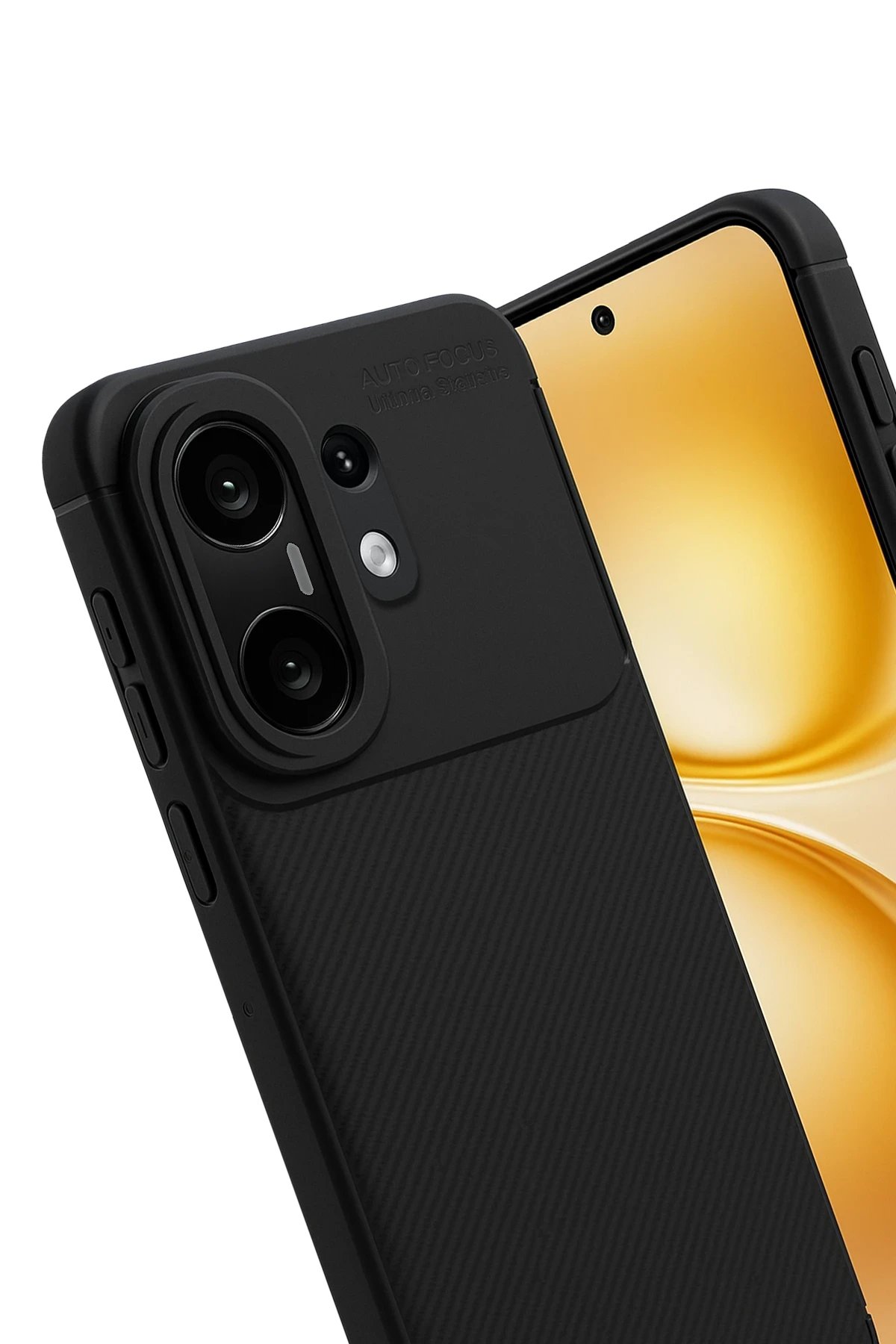 Vivo X200 FE Auto Focus Karbon Kapak - Siyah-(5796) - Görsel 3