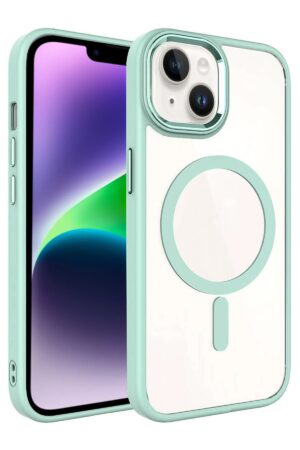 Apple iPhone 14 Terea Magsafe Kapak - Yeşil-(5796)