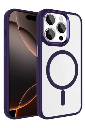 Apple iPhone 15 Pro Max Terea Magsafe Kapak - Derin Mor-(5796)