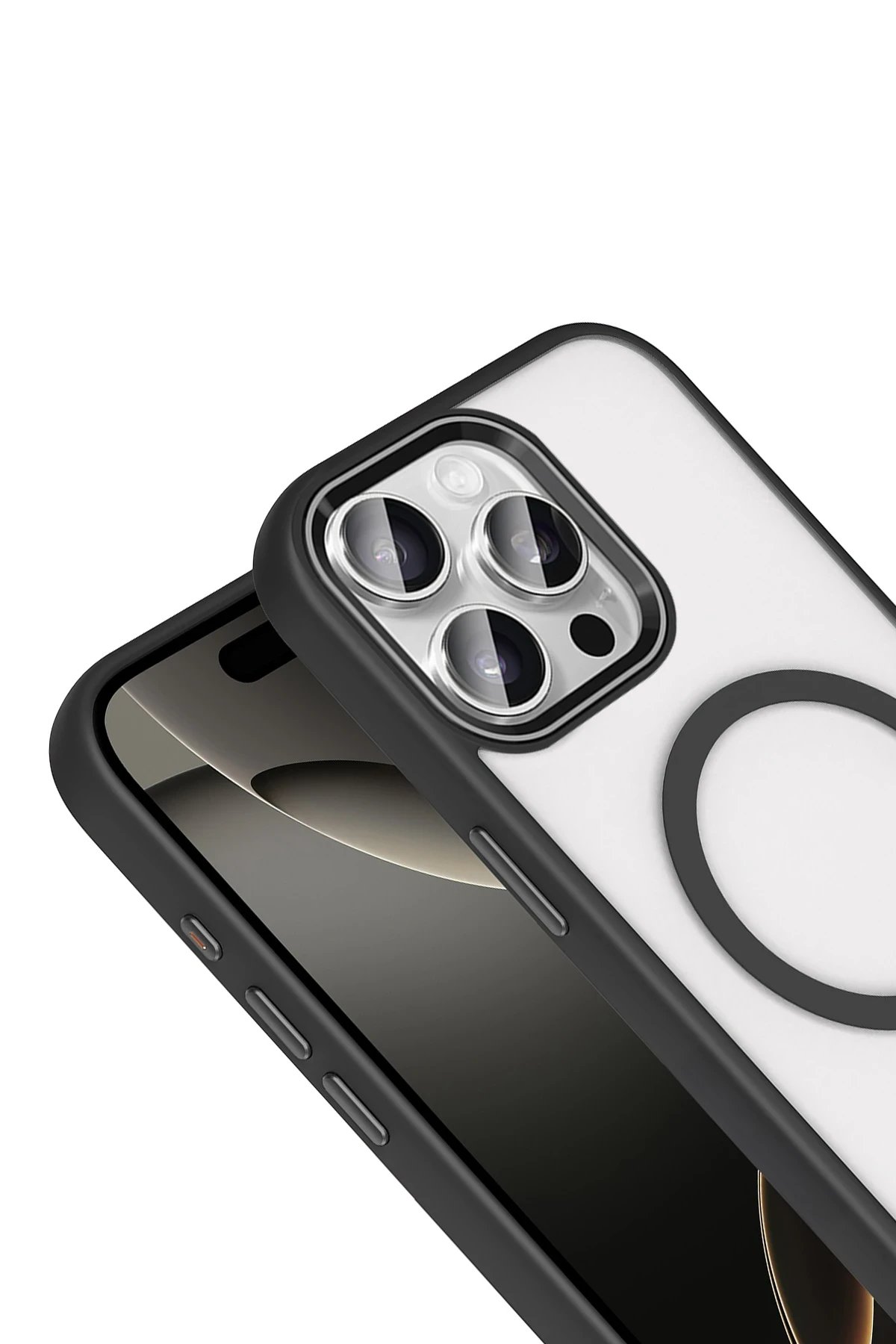 Apple iPhone 15 Pro Max Terea Magsafe Kapak - Siyah-(5796) - Görsel 2