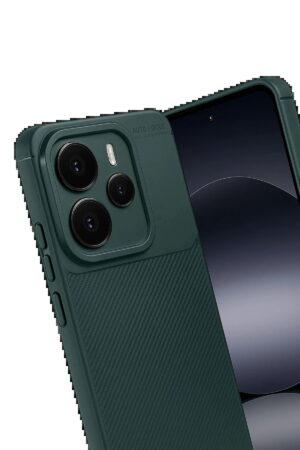 Xiaomi Note 14 5G Auto Focus Karbon Kapak - Koyu Yeşil-(5796)