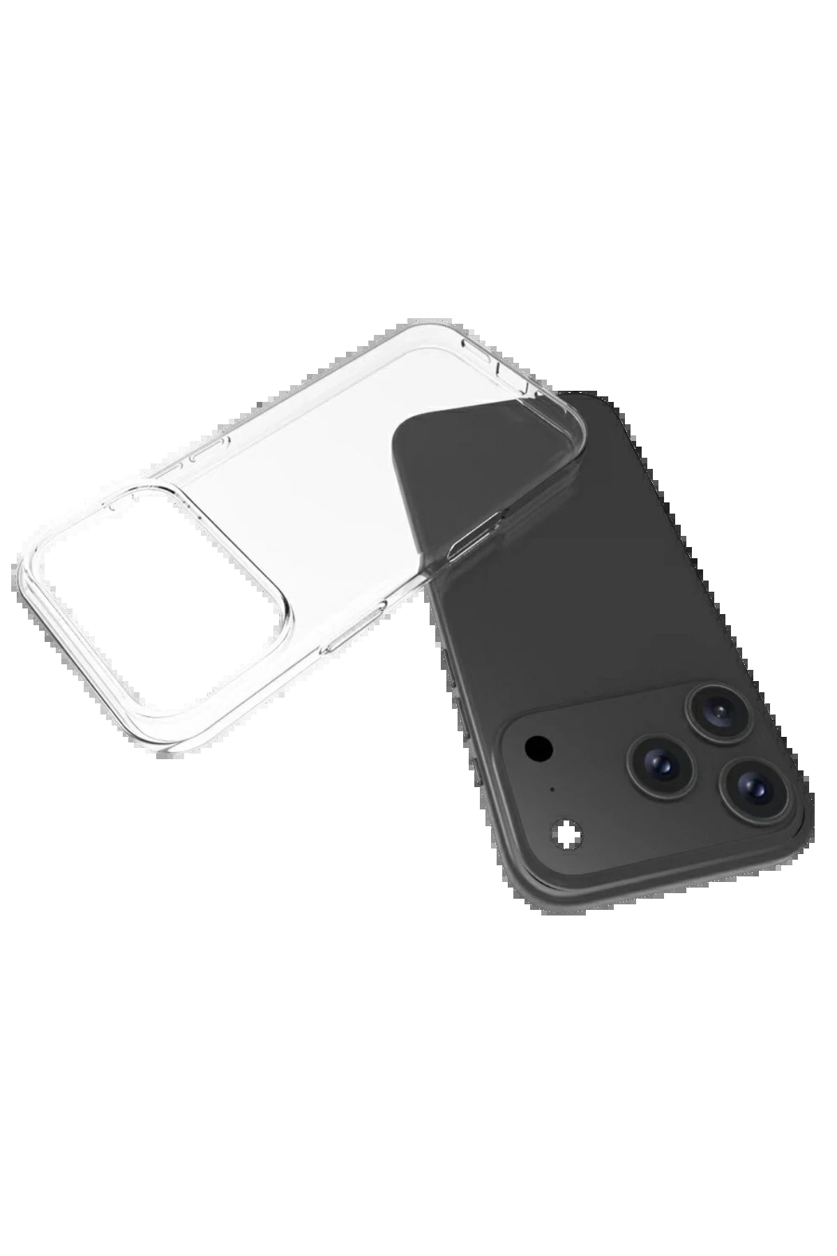 Apple iPhone 17 Pro Lüx Şeffaf Silikon - Şeffaf-(5796) - Görsel 5