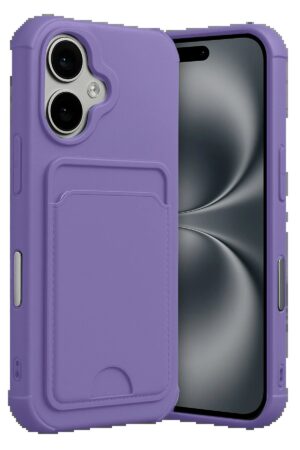 Apple iPhone 17 Kelvin Kartvizitli Silikon - Lila-(5796)