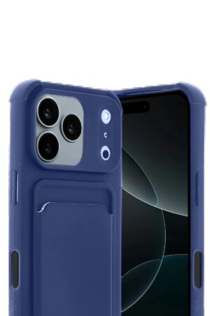 Apple iPhone 17 Pro Max Kelvin Kartvizitli Silikon - Lacivert-(5796)