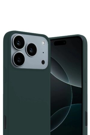 Apple iPhone 17 Pro Max First Silikon - Koyu Yeşil-(5796)
