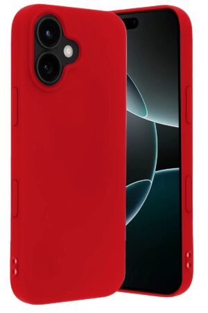 Apple iPhone 17 Nano içi Kadife Silikon - Kırmızı-(5796)