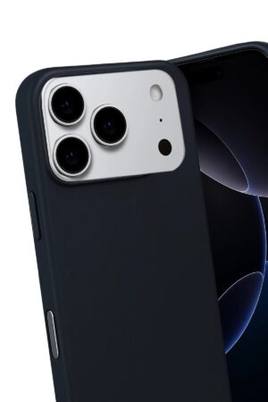 Apple iPhone 17 Pro Max Nano içi Kadife Silikon - Siyah-(5796)