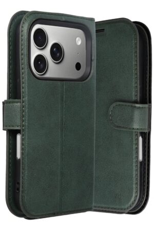 Apple iPhone 17 Pro Trend S Plus Kapaklı Kılıf - Yeşil-(5796)