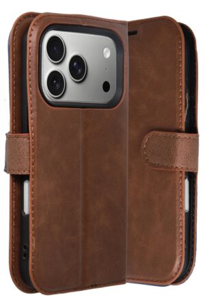 Apple iPhone 17 Pro Trend S Plus Kapaklı Kılıf - Taba-(5796)