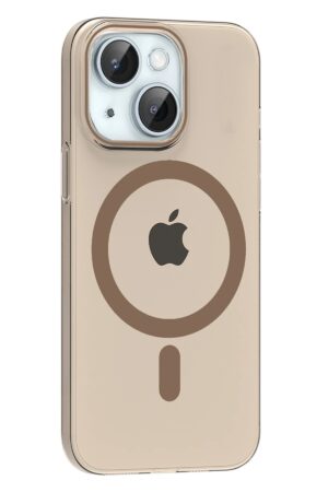 Apple iPhone 14 PC Blank Magsafe Kapak - Çöl Titanyum-(5796)