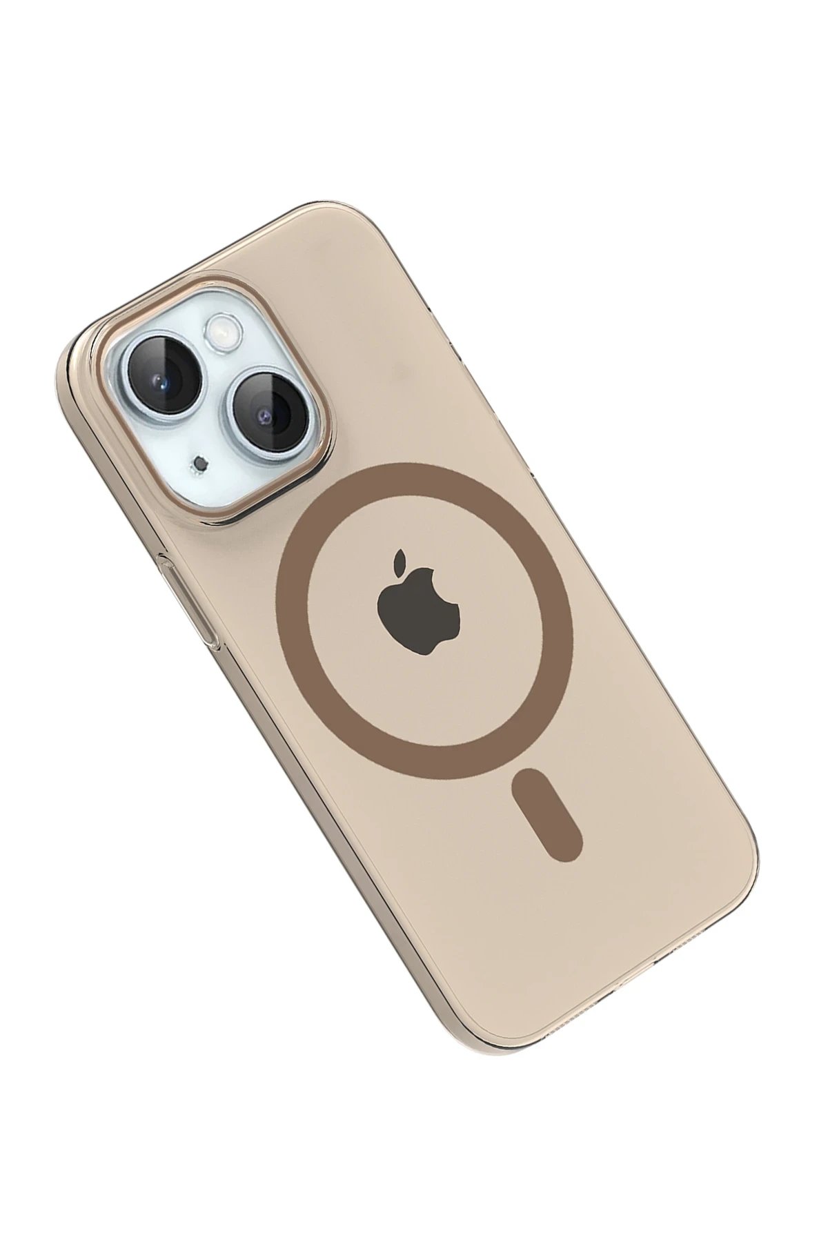 Apple iPhone 14 PC Blank Magsafe Kapak - Çöl Titanyum-(5796) - Görsel 3