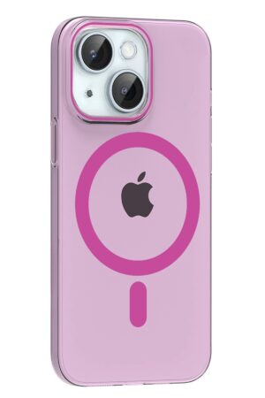 Apple iPhone 14 PC Blank Magsafe Kapak - Pembe-(5796)