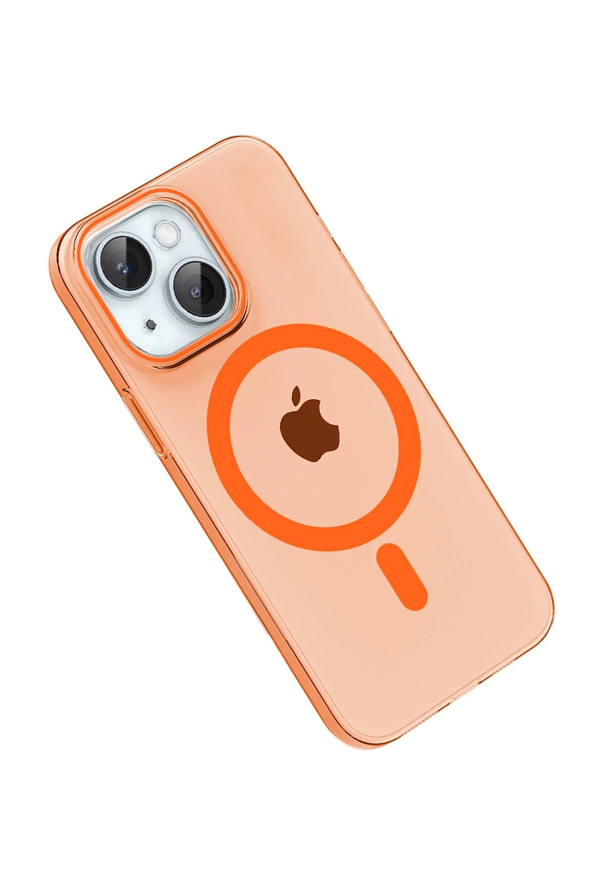 Apple iPhone 14 PC Blank Magsafe Kapak - Turuncu-(5796) - Görsel 3