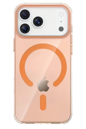 Apple iPhone 17 Pro PC Blank Magsafe Kapak - Turuncu-(5796)