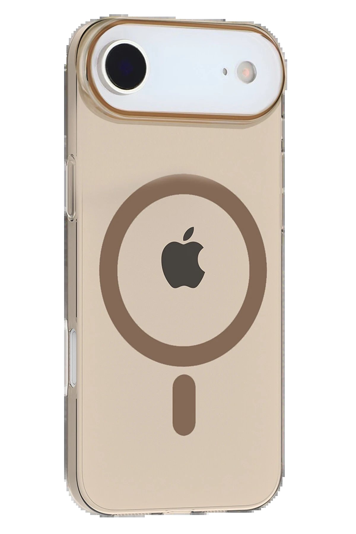 Apple iPhone 17 Air PC Blank Magsafe Kapak - Çöl Titanyum-(5796)