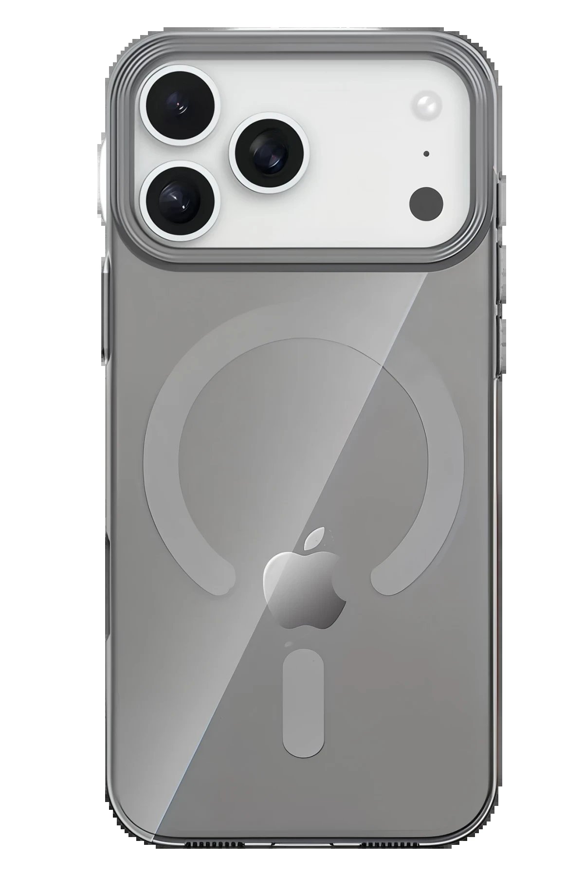 Apple iPhone 17 Pro Max PC Blank Magsafe Kapak - Natural Grey-(5796)