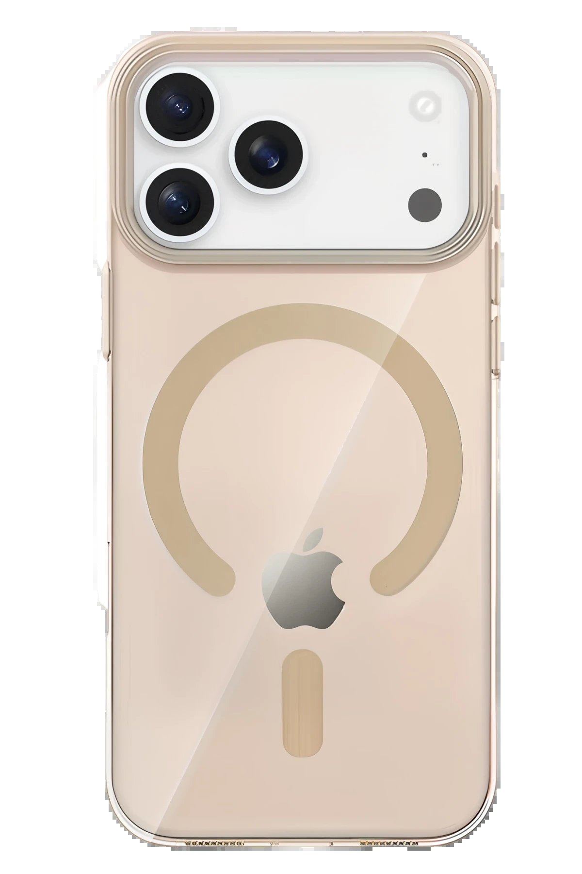 Apple iPhone 17 Pro Max PC Blank Magsafe Kapak - Çöl Titanyum-(5796)