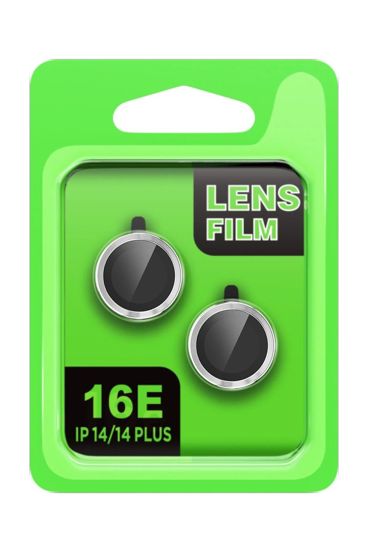 Apple iPhone 16E Raze Metal Kamera Lens - Gümüş-(5796)