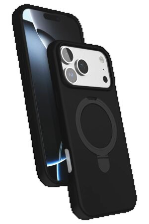 Apple iPhone 17 Pro Max Regal Magsafe Standlı Kapak - Siyah-(5796)