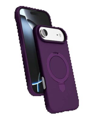 Apple iPhone 17 Air Regal Magsafe Standlı Kapak - Derin Mor-(5796)