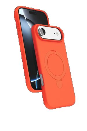 Apple iPhone 17 Air Regal Magsafe Standlı Kapak - Turuncu-(5796)