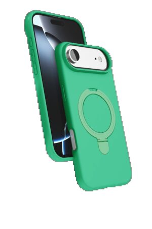 Apple iPhone 17 Air Regal Magsafe Standlı Kapak - Yeşil-(5796)