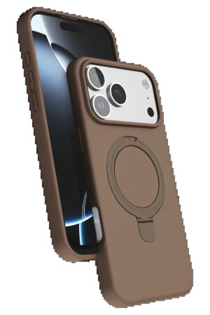 Apple iPhone 17 Pro Regal Magsafe Standlı Kapak - Çöl Titanyum-(5796)