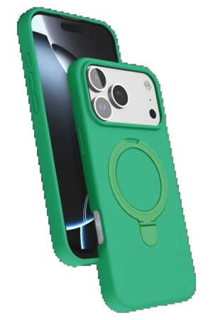 Apple iPhone 17 Pro Regal Magsafe Standlı Kapak - Yeşil-(5796)