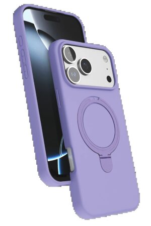 Apple iPhone 17 Pro Regal Magsafe Standlı Kapak - Lila-(5796)