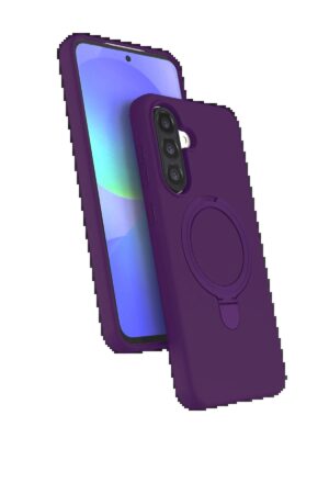 Samsung Galaxy A56 Regal Magsafe Standlı Kapak - Derin Mor-(5796)