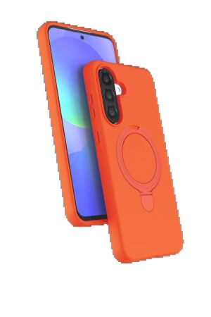 Samsung Galaxy A26 Regal Magsafe Standlı Kapak - Turuncu-(5796)