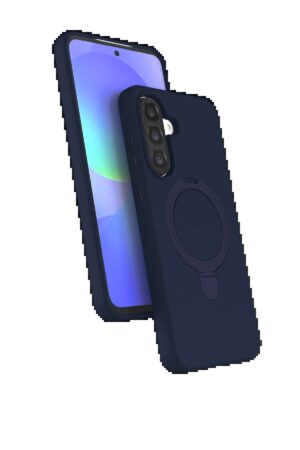 Samsung Galaxy A26 Regal Magsafe Standlı Kapak - Lacivert-(5796)