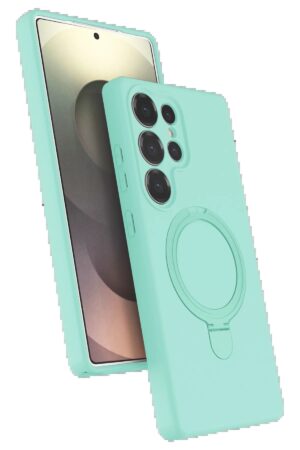 Samsung Galaxy S25 Ultra Regal Magsafe Standlı Kapak - Su Yeşili-(5796)