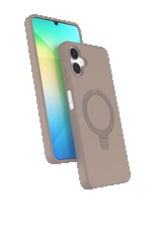 Samsung Galaxy A06 Regal Magsafe Standlı Kapak - Çöl Titanyum-(5796)