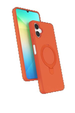 Samsung Galaxy A06 Regal Magsafe Standlı Kapak - Turuncu-(5796)