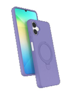 Samsung Galaxy A06 Regal Magsafe Standlı Kapak - Lila-(5796)