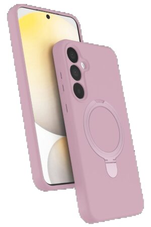 Samsung Galaxy A55 5G Regal Magsafe Standlı Kapak - Açık Pembe-(5796)