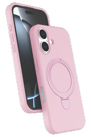 Apple iPhone 16 Plus Regal Magsafe Standlı Kapak - Açık Pembe-(5796)