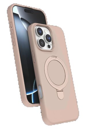 Apple iPhone 16 Pro Max Regal Magsafe Standlı Kapak - Çöl Titanyum-(5796)