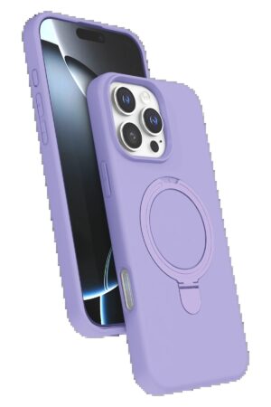 Apple iPhone 16 Pro Max Regal Magsafe Standlı Kapak - Lila-(5796)